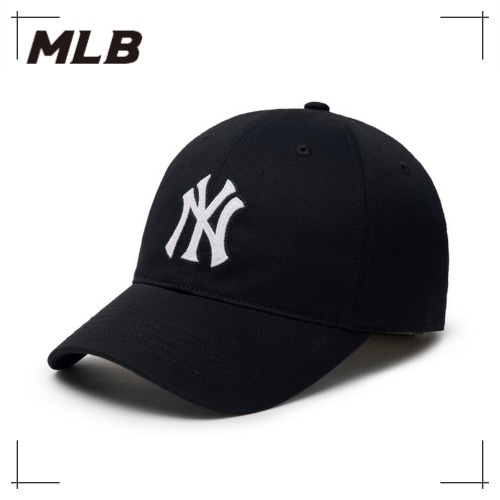 MLB公式正規品 Basic Medium Logo Unstruck Ball Cap NY (Black)
