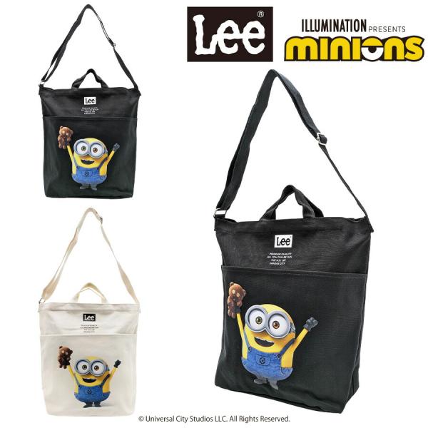 【Lee】 320-30021 2WAYショルダー ミニオンコラボ MINIONS キャリーラクター 斜め掛け 肩掛け ユニセックス A4 かわいい 使いやすい 普段使い プレゼント ブラック