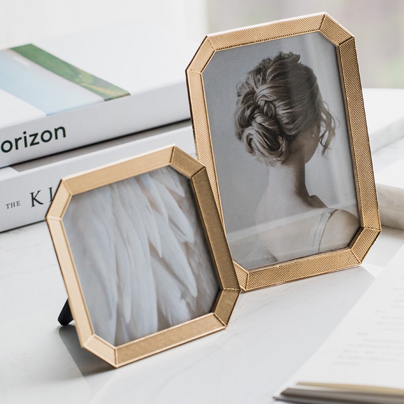 ホームアメリカンゴールデンファッション幾何学フォトフレームモダンフォトフレームyizhimiao