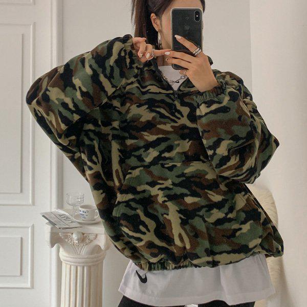 Hスタイル(LH)カップルライ麦アノラックフリースJP 女性フリースフリースジャンパー ジップアップアウター