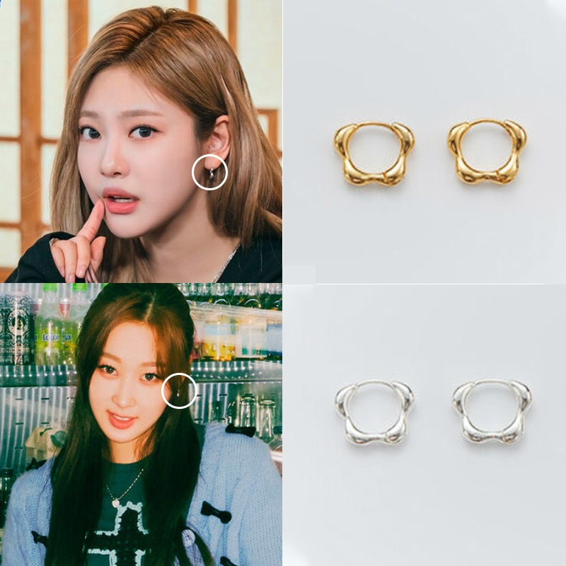 [エスパニング&ジゼルITZYイェジ&チェリョンガラスムンビン着用] flower one-touch earring/デイリーアクセサリー/韓国女性アクセサリー/韓国ファッションスタイル/SN