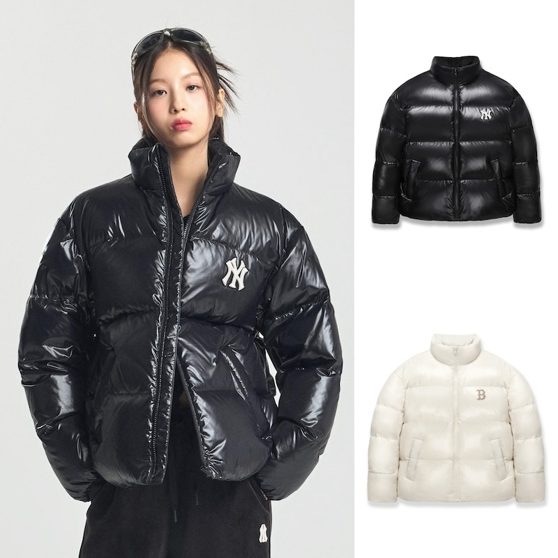 3ADJB2046韓国限定販売 冬の新商品 男女共用 艶有り カーブ ダウン ボストン レッドソックス