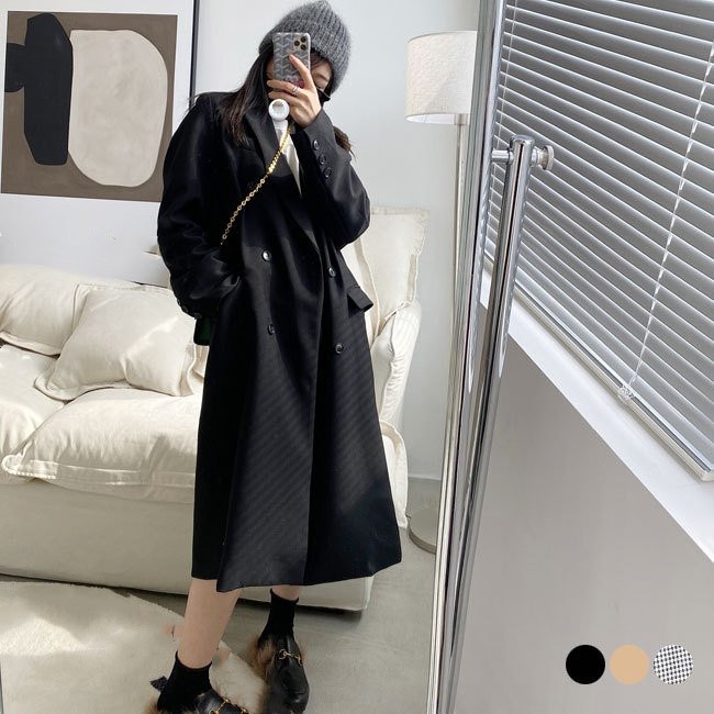 ロングコート レディース スーツコート コート 千鳥柄 テーラード 春秋 ロング アウター オフィ