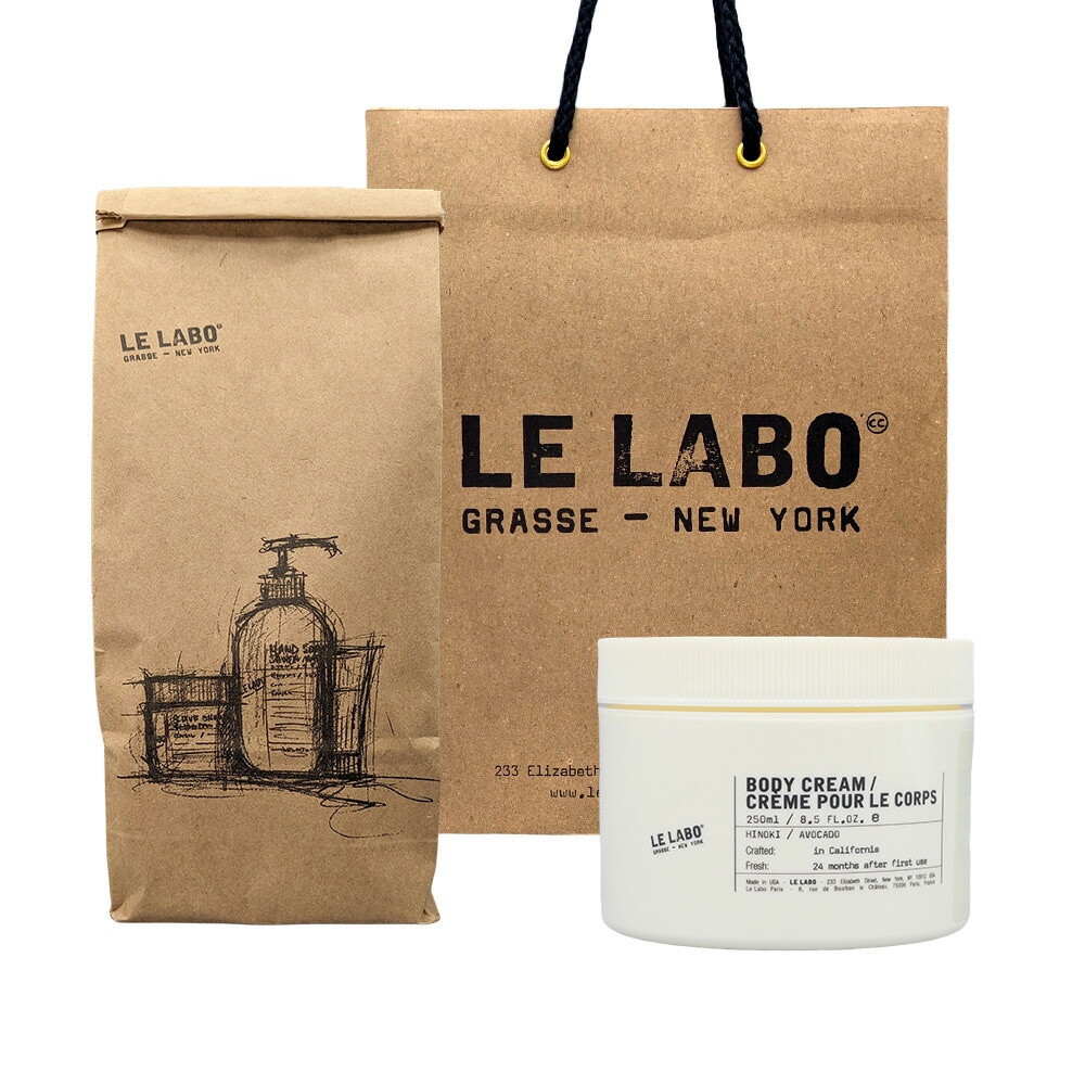 【国内正規品】LE LABO ルラボ ボディクリーム ヒノキ HINOKI BODY CREAM HINOKI 250mL ショッパー付き プレゼント　ギフト　紙袋付き