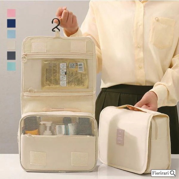 吊り下げメイクポーチ大容量 トラベルポーチ 旅行 化粧 メイクバック お出かけ 収納 旅行バック 便利グッズ