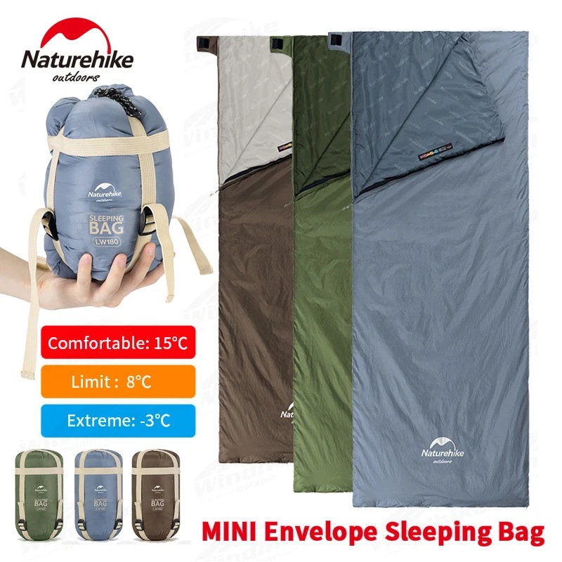 Naturehike キャンピング寝袋 - 軽量 防水 ポータブル スプライス可能 大人用 3シーズン用 ハイキング/バックパック/屋外および屋内用 マラソン最大P47倍Naturehike 洗える コンパクト 軽量
