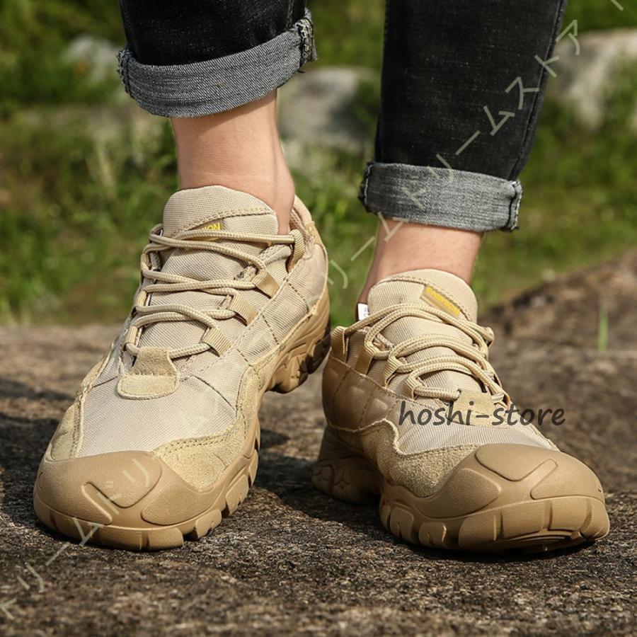 メンズ ミリタリーブーツ 登山靴 ハイキング トレッキングシューズ アウトドアシューズ トラベル 山登り タクティカルブーツ 滑りにくい レースアップ