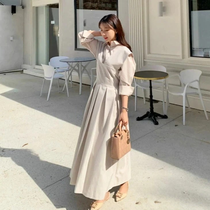 Vネックオールインワン サロペット フレア ジャンパースカート ワンピース ロング ワイドパンツ フレア マキシ レディース ゆったり 体型カバー 大きめ きれいめ 上品 秋冬 ブラック つなぎ