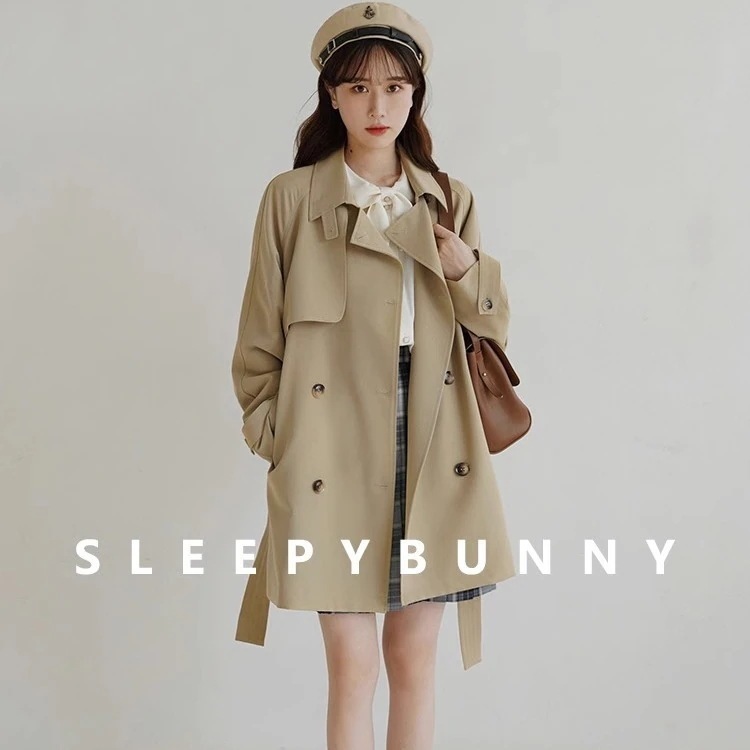 【急速出荷】春 アウター コート 日系 ジャケット 高級感 トレンチコート 気質 セミロング スリミング トップス ロングコート 着痩せ アウター レディース
