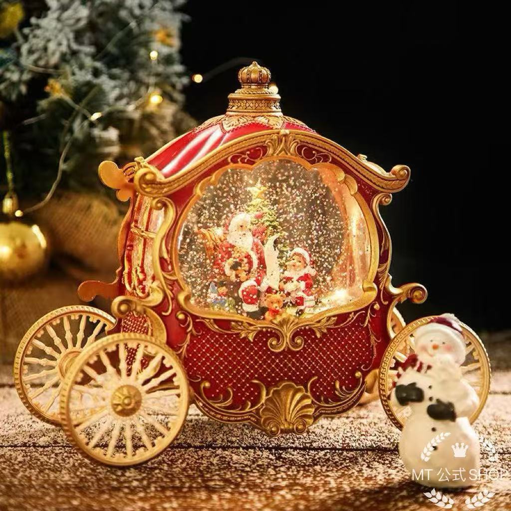 2025クリスマス サンタクロース 雪だるまの車 USB LEDライト クリスマスソングが流れる おしゃれ オブジェ 置物 プレゼント