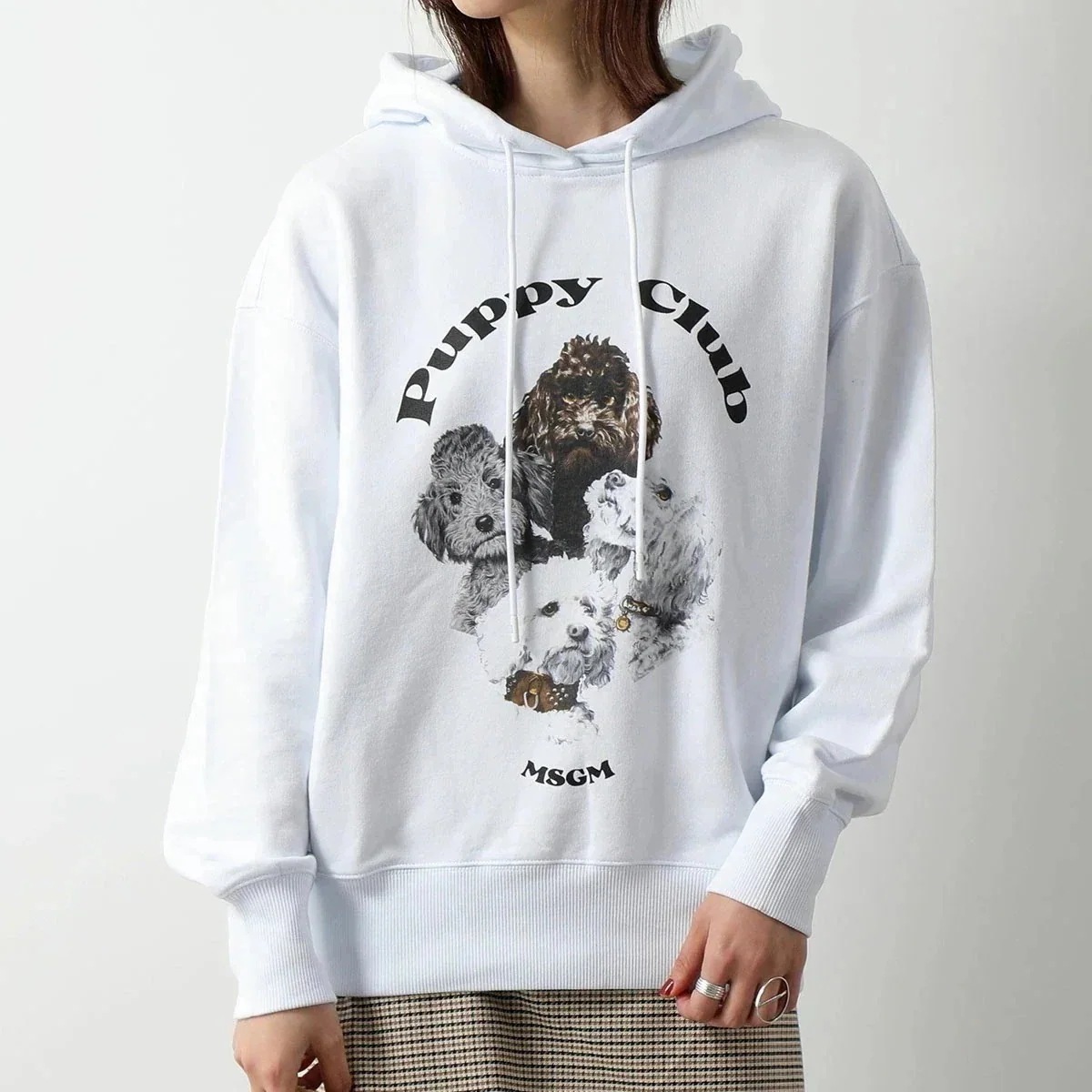 MSGM エムエスジーエム フーディー 3541MDM161 レディース スウェット プルオーバー パーカー ロゴ ドッグ 犬 コットン カラー2色