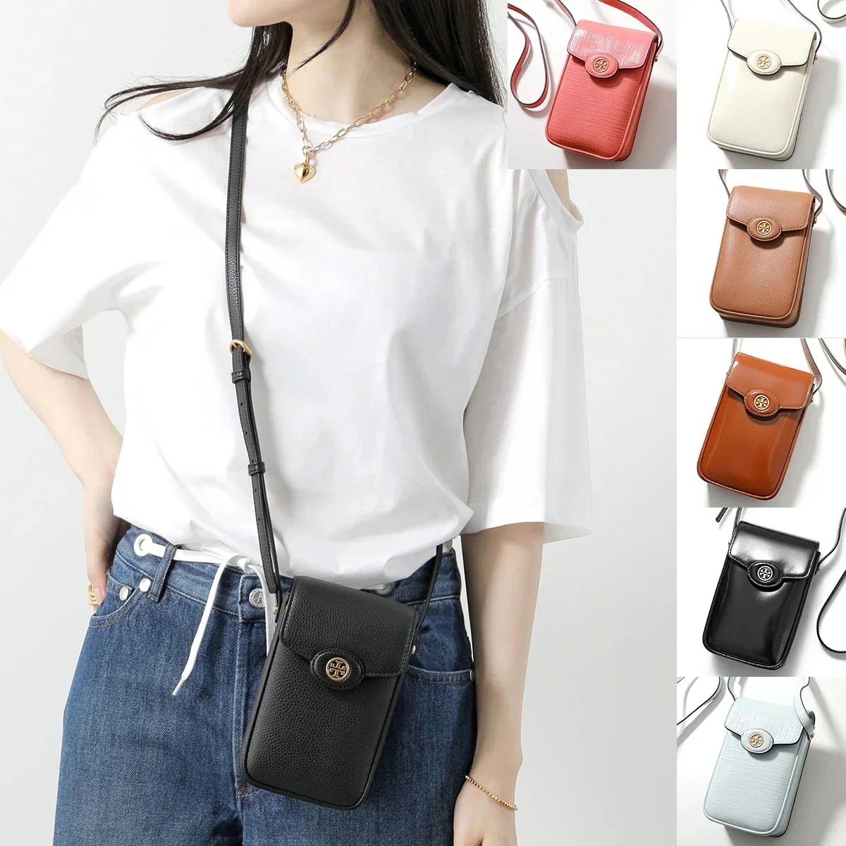 TORY BURCH トリーバーチ フォンケース ROBINSON ロビンソン 156747 156748 158824 レディース レザー ショルダーバッグ】 【mega】