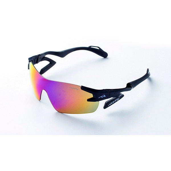 AirFly エアフライ AF301C3L スポーツサングラス (ブラック) L ノーズパットレス サングラス スポーツ トレッキング ゴルフ ジゴスペック
