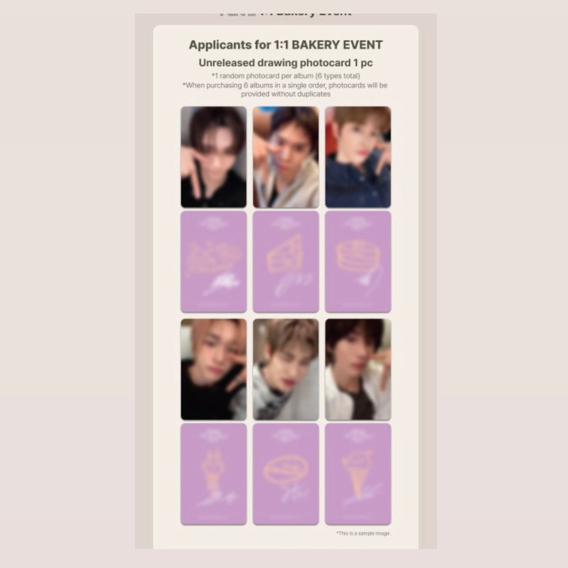 [260215イベント] RIIZE FAME X MAKESTAR BANGKOK BAKERY 特典トレカフォトカード