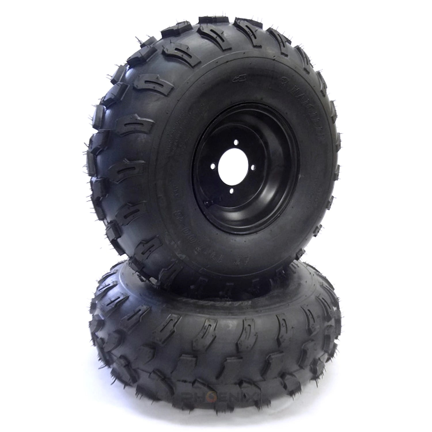 タイヤ ホイール 8インチ 4穴 左右 2本 セット 19x7.00-8 ATV 四輪バギー など チューブレス バイク 汎用
