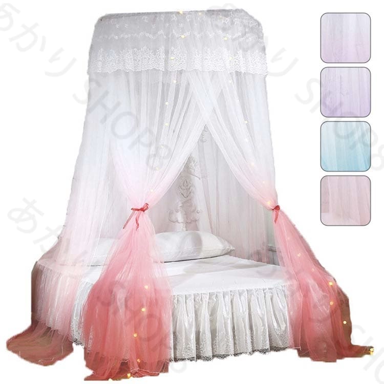 爆裂超特価 蚊帳 カヤ シングル ダブル 家族 ベッド用 テント ワンタッチ 吊り下げ 天蓋カーテン 円形 モスキートネット 洗える 洗濯可能 虫除け 蚊よけ 着地式 防蚊 防虫 持ち運べる ベッド