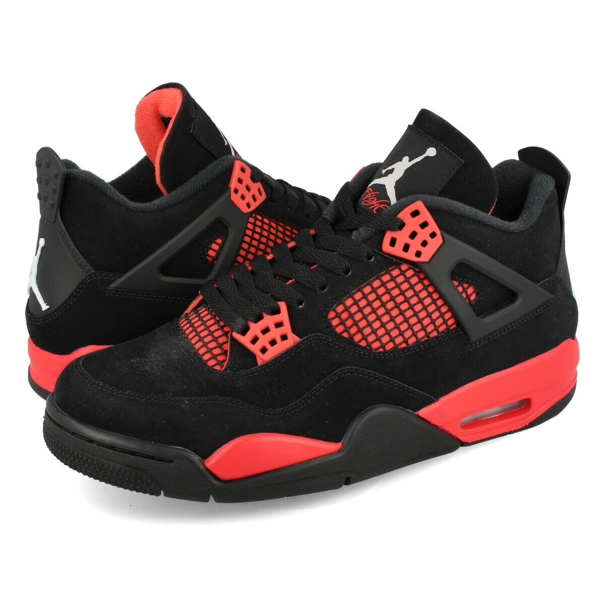 AIR JORDAN 4 RETRO BLACK/MULTI COLOR/MULTI COLOR 【RED THUNDER】