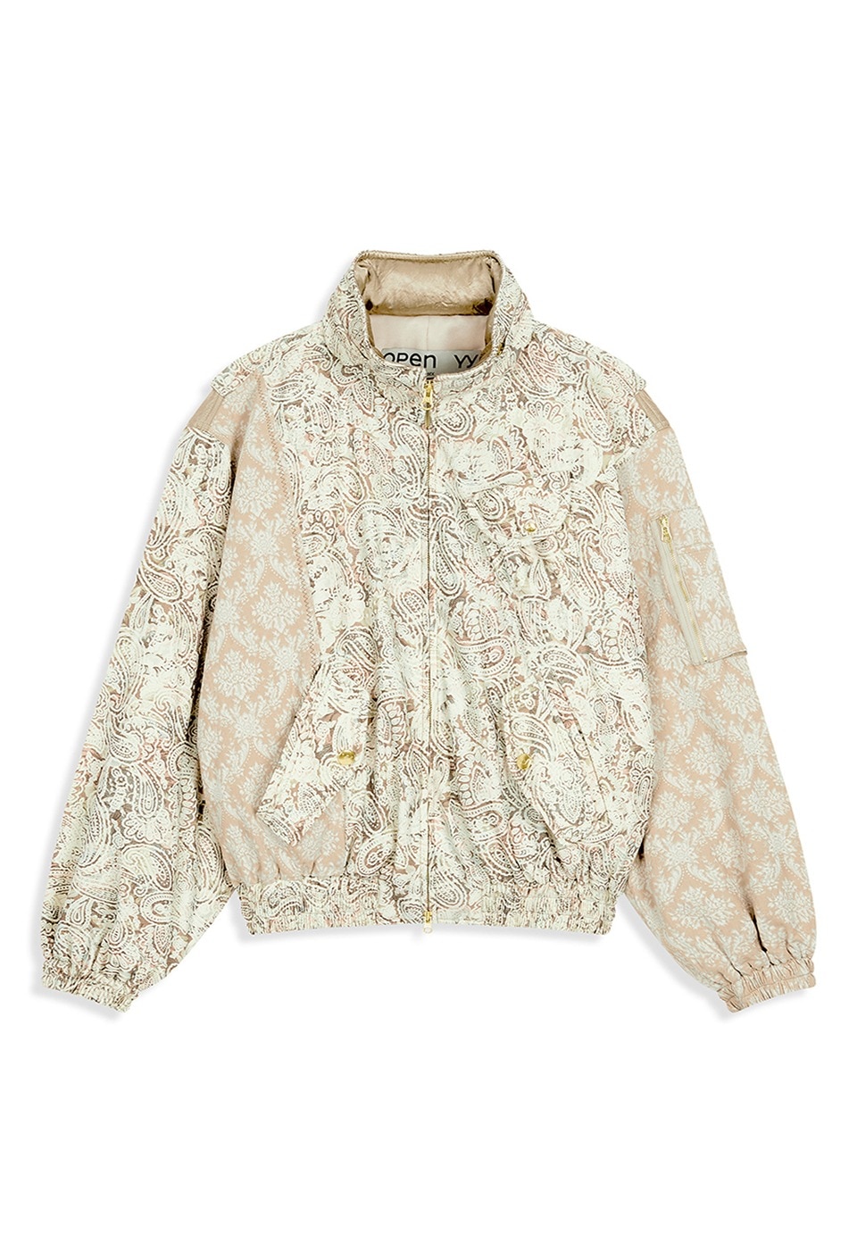 【OPEN Yy】 25FW PAISLEY CARGO BOMBER : BEIGE