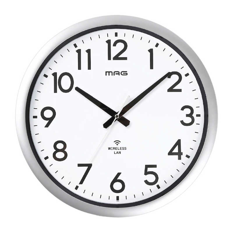 MAG　無線LAN(Wi-Fi)でネットと接続し時刻を同期できる大型サイズの掛時計　W824SMZ