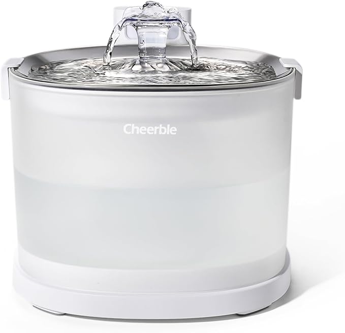 Cheerble 猫自動給水器 水飲み器 ポンプレス磁力給水 コードレス 100%漏電なし スマートセンサー感知 楽々洗浄 組み立て簡単 2つの給水モード 大容量2L 静音 フィルター付き (E1+)