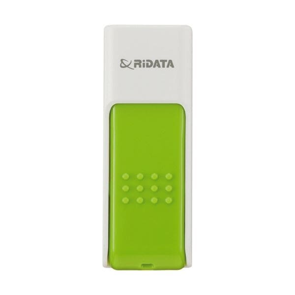 （まとめ）RiDATA ラベル付USBメモリー64GB ホワイト/グリーン RDA-ID50U064GWT/GR 1個2セット