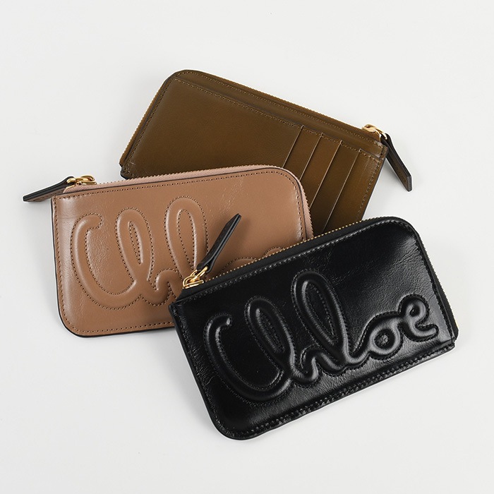 財布 カードケース スモールウォレット CHC24WP449O16 レディース ブラック カーキ ベージュ カードスロット ミニ財布 コインケース