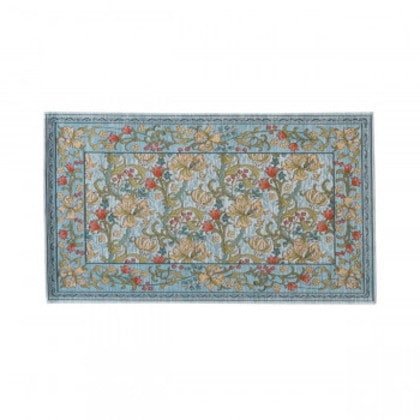 川島織物セルコン Morris Design Studio ゴールデンリリーマイナー マット 約45×75cm FH1708A B ブルー