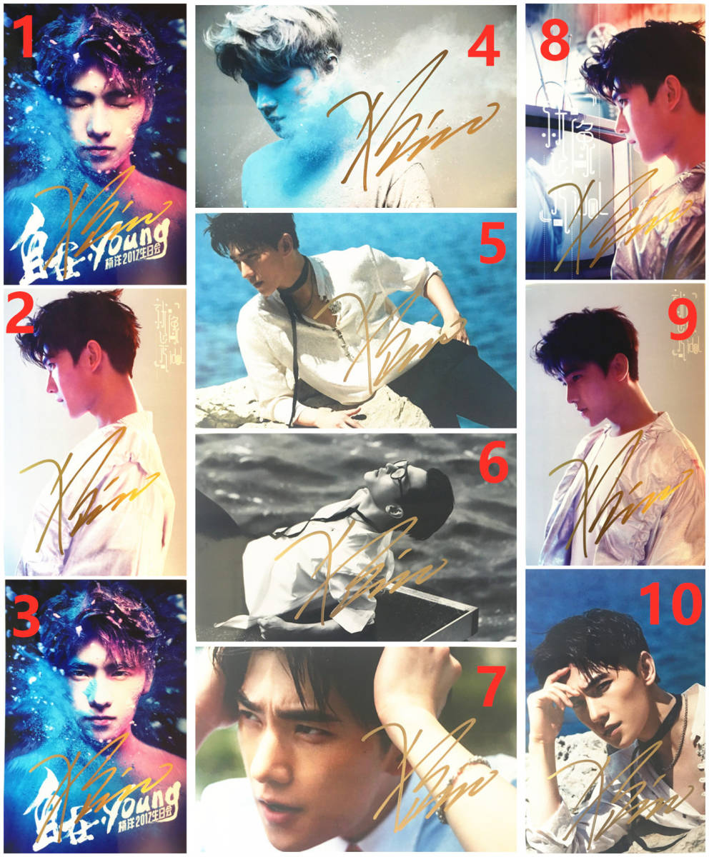 中国ドラマ『シンデレラはオンライン中』微微一笑很傾城 肖奈役 中国限定グッズ タレントサイン付き宣伝写真10枚セット 俳優楊洋さん ソロ