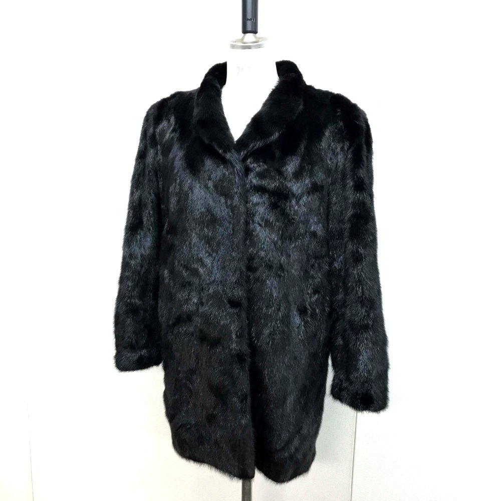 SAGA MINK サガミンク ファーコート 毛皮 ミンク アウター コート ショートコート ブラックミンク ブラック
