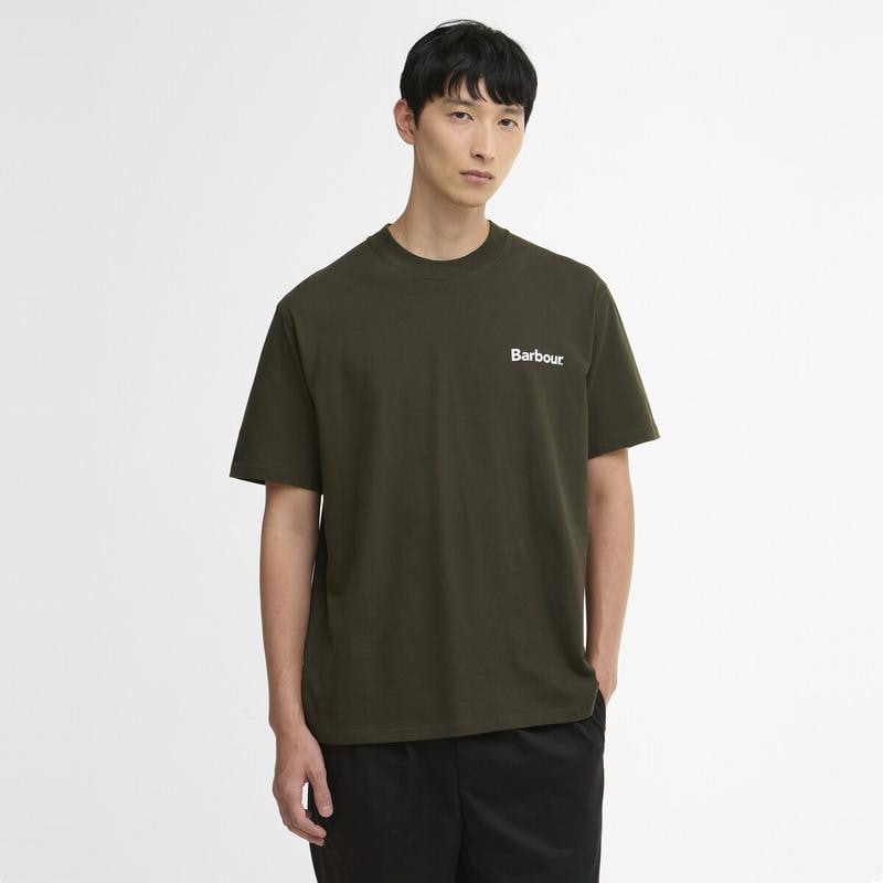 [26SS]男性カーキ Crossby Archive Logo OS Tシャツ(URTS6E007E2)