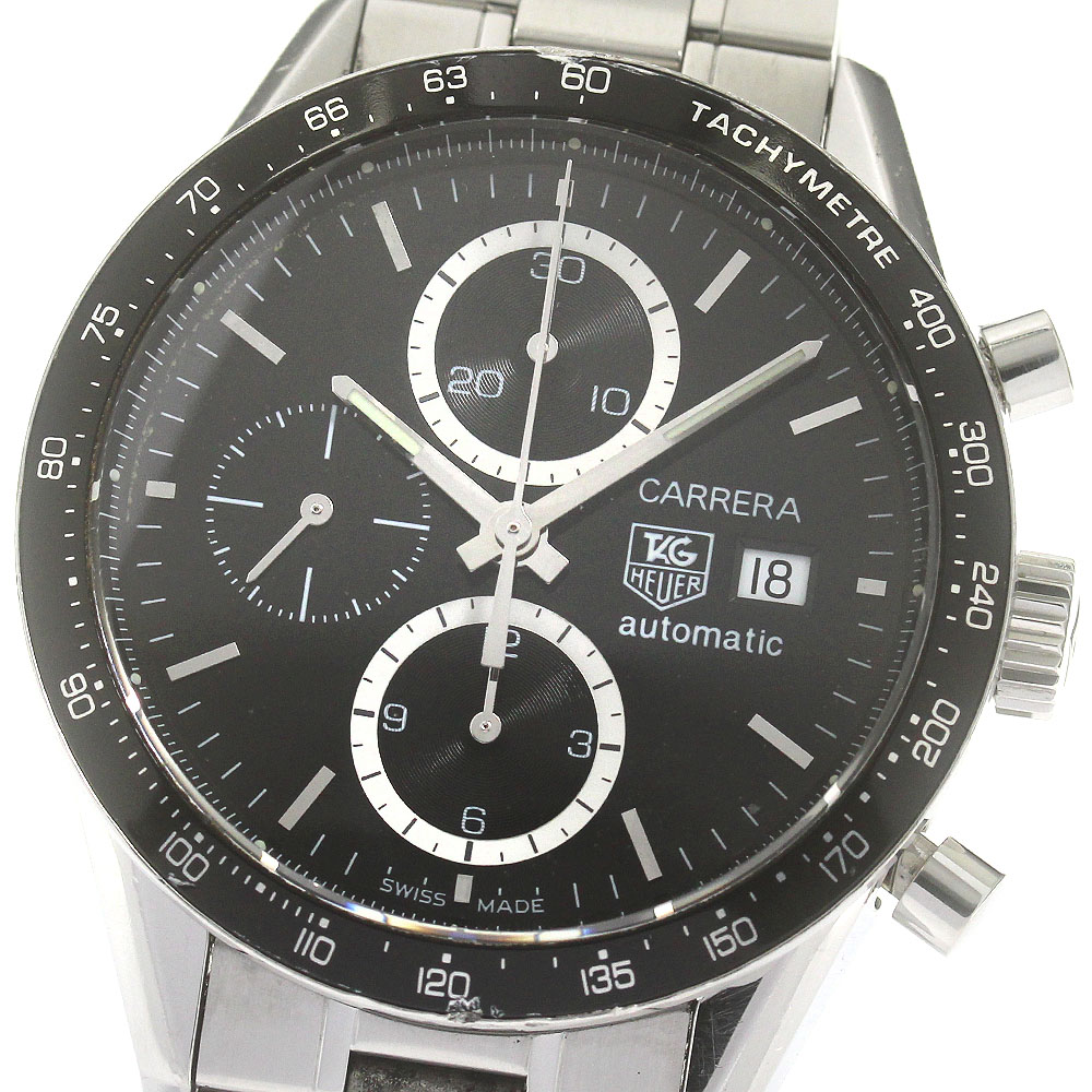 タグホイヤー TAG HEUER CV2010-3 カレラ クロノグラフ 自動巻き メンズ _861782【中古】