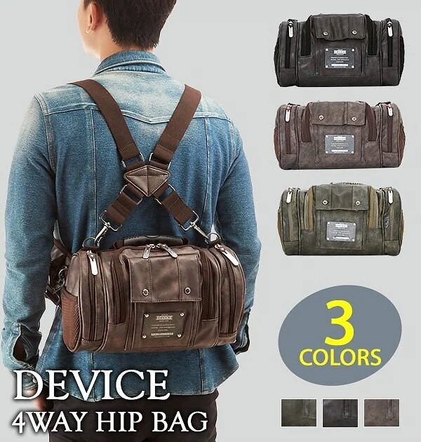 デバイス DEVICE バッグ 4way ボディ リュック ボストンバッグ ウエストバッグ レザー