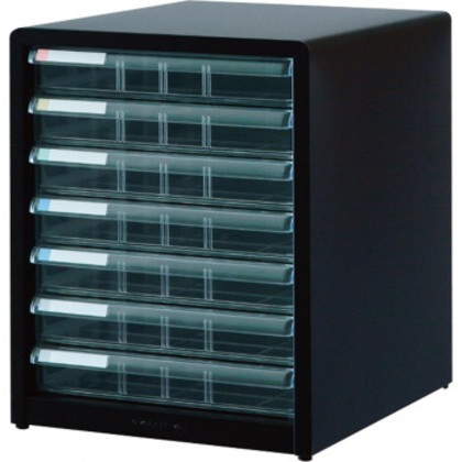 ナカバヤシ アバンテV2レターケース A4 浅7段 クロ AL-77-クロ