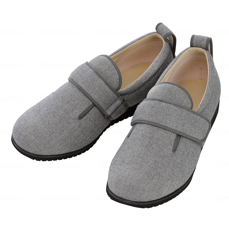 スポーツ シューズ 介護シューズ ダブルマジック2 ヘリンボン 7E メンズ 男性 レディース 女性 運動靴 薄い 軽量 靴 紐 消臭 お洒落 格好良い ウェルファン 掲載商品 介護 医療 保険 衛生