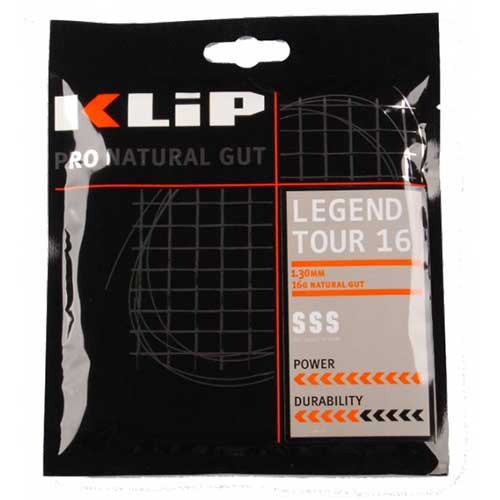 パッケージ品 クリップ(KLIP) レジェンド ツアー (17／1.25mm・16／1.30mm) 硬式テニス ナチュラルガット カラー:ブラック(18y1m)