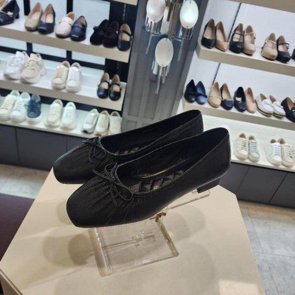 HC10 女性リボンフラットシューズブラック2cm LCWD73U61319 (45400727)