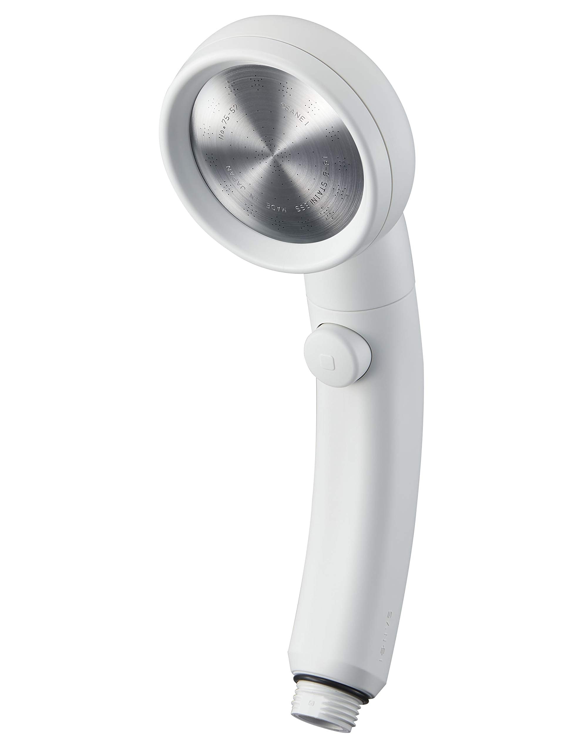 即日発送 SANEI(サンエイ) シャワーヘッド レイニームーヴ 手元ストップ 節水率50% 角度調節 極細水流 勢いアップ ホワイト PS383-82XA-WA2