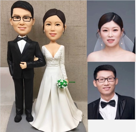 【オーダーメイド】3D肖像画似顔絵人形/結婚祝い記念日誕生日プレゼントに//カップル夫婦父母親15