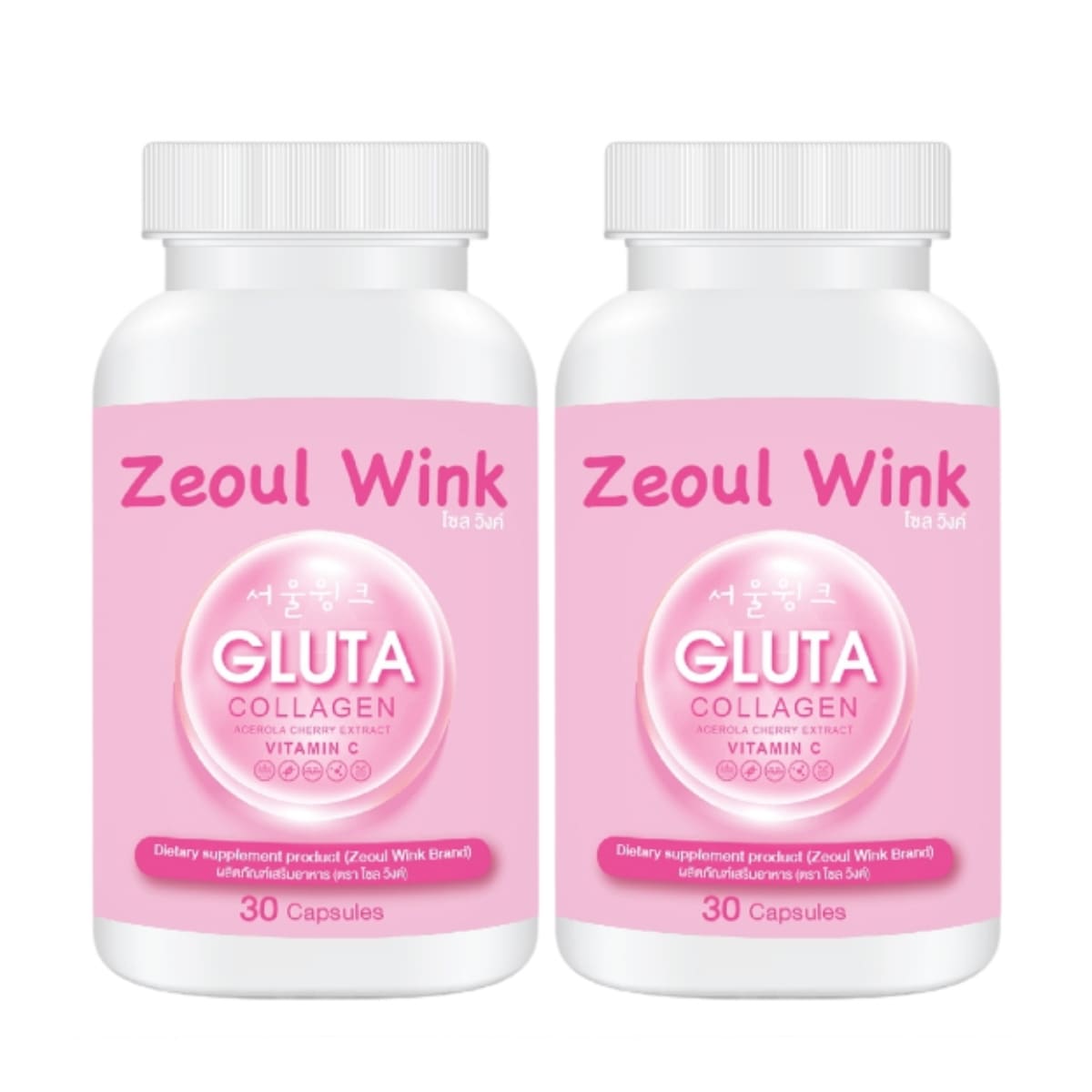 ZEOUL WINK GLUTA COLLAGEN 30 Capsules x 2 Bottles