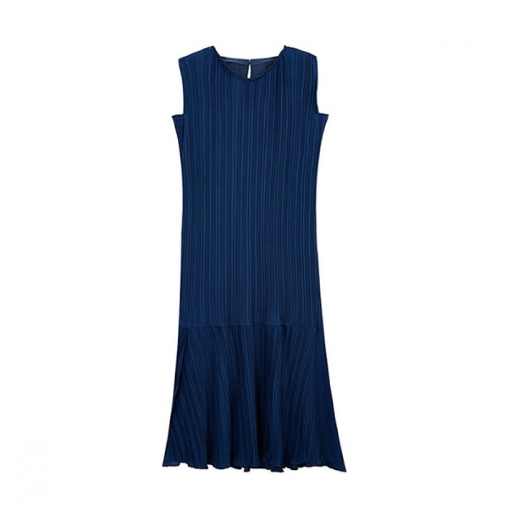 [シャトラン] ネイビーノースリーブノースリーブワンピースHCBMTS109