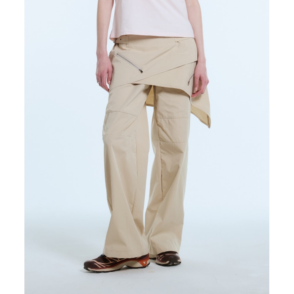 ラティジェント L11 ラップスカートパンツ (ベージュ)