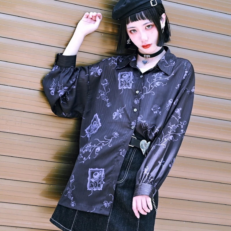 UVカットシャツ 柄シャツ プリントシャツ レディース シフォンシャツ 紫外線対策