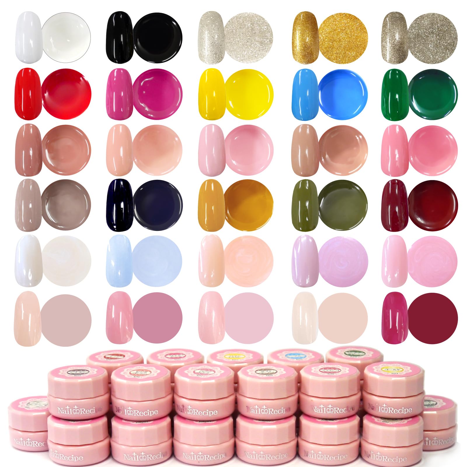 NailRecipe(ネイルレシピ) ジェルネイルセット 使える可愛いカラー30色セット