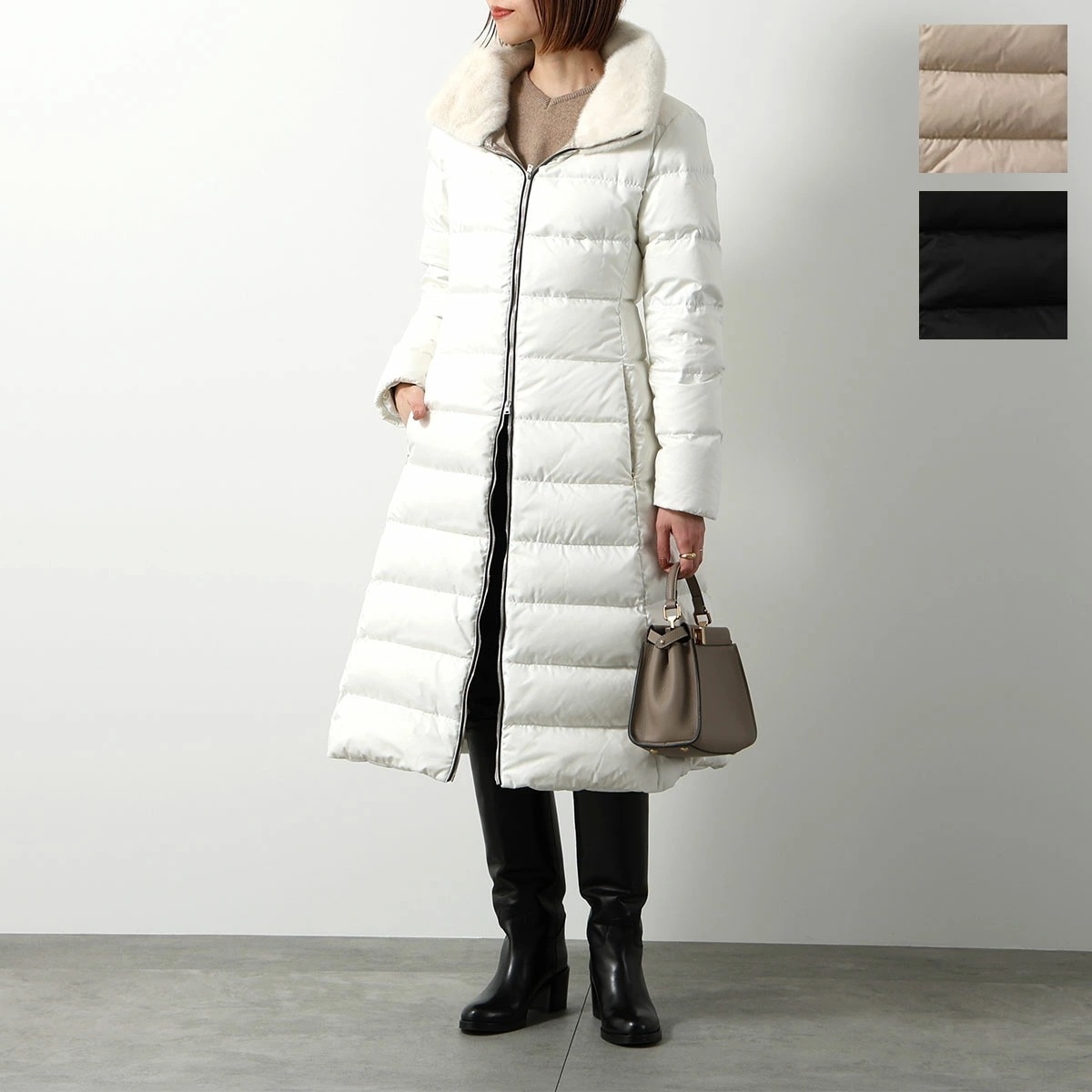 HERNO ヘルノ ダウンコート PI002071D 12414Z レディース フェイクファー スタンドカラー カラー3色