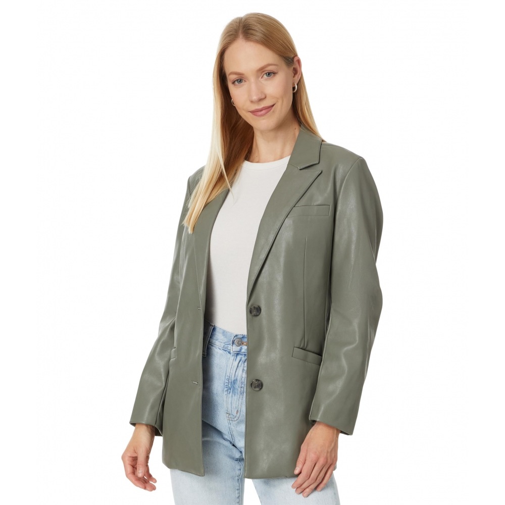 Levis フェイクレザーシングルブレストブレザーセージ