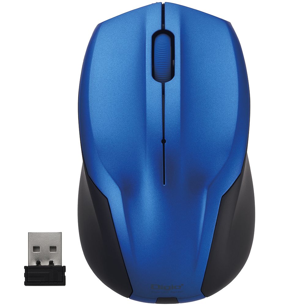 （まとめ買い）無線静音3ボタンBlueLEDマウス ブルー MUS-RKT125BL [x3]
