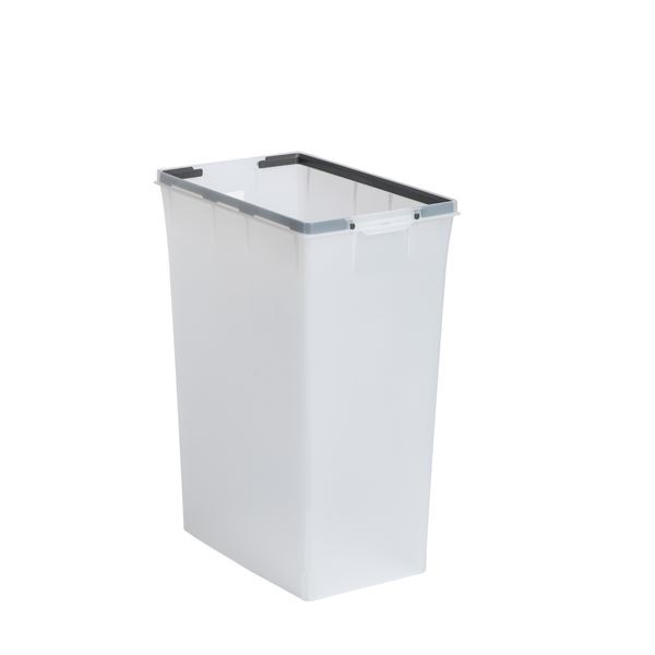 蓋別売 エコン ダストボックス #45 半透明 本体のみ 単品 容量：46L ポリプロピレン 店舗 オフィス 施設