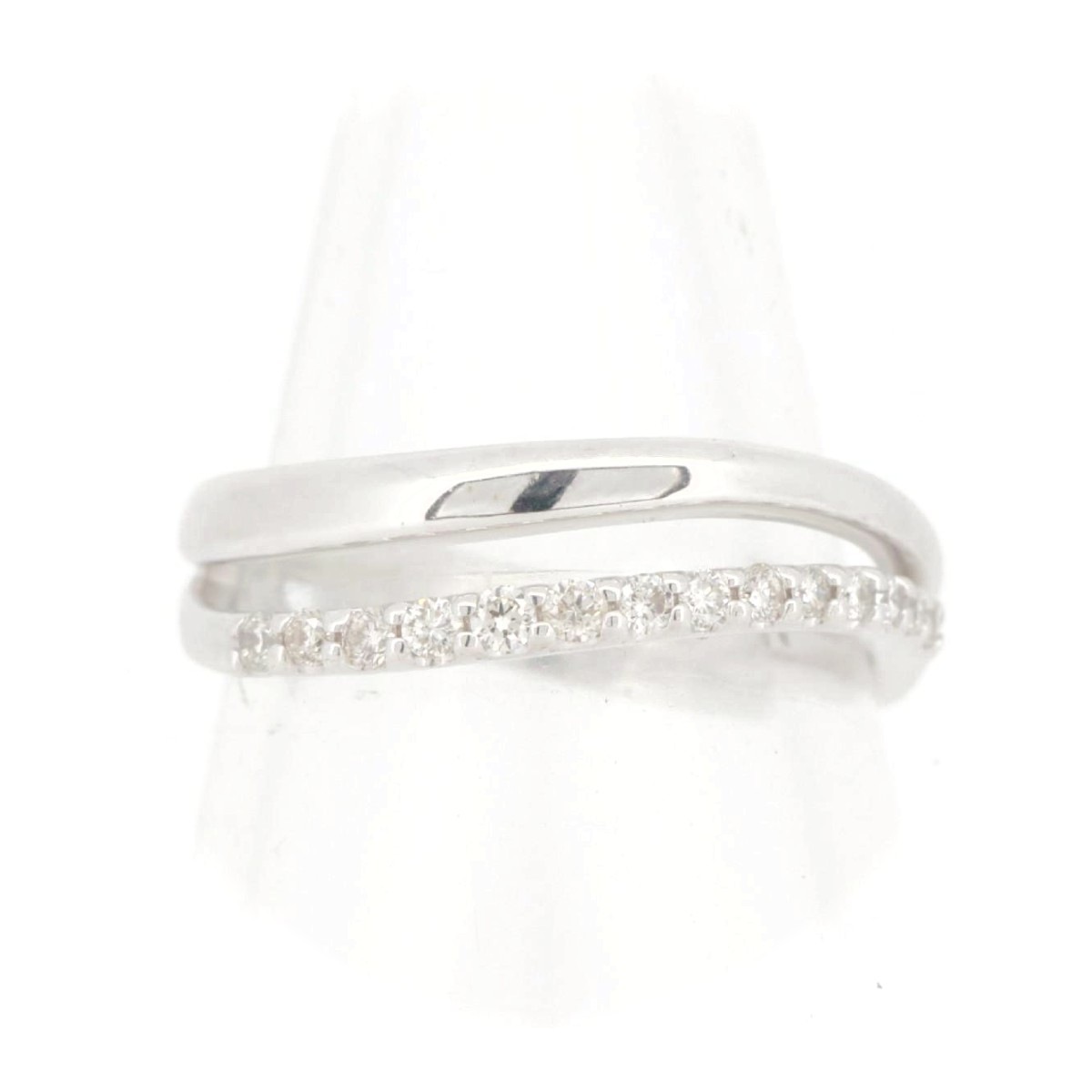 ダイヤモンド リング 指輪 0.15ct 7号 K18WG(18金 ホワイトゴールド)