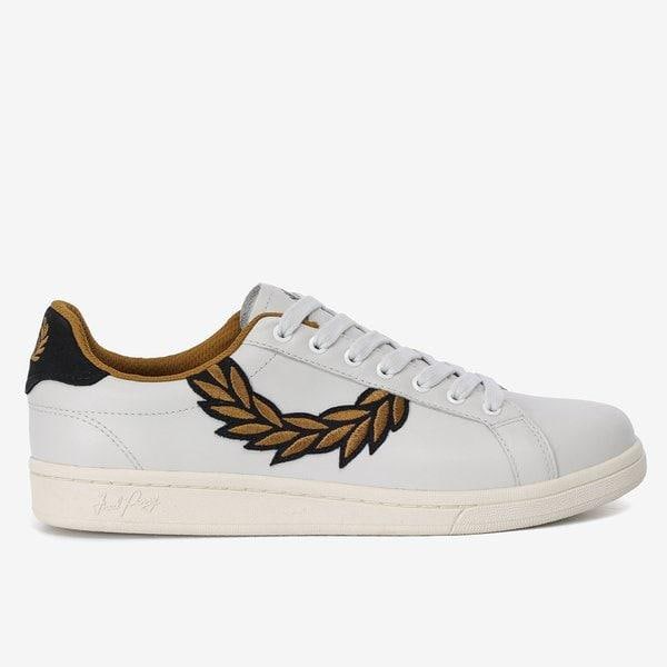 B721 レザー/ブランド メンズ ホワイト レザー スニーカー SFPM2438312-X62