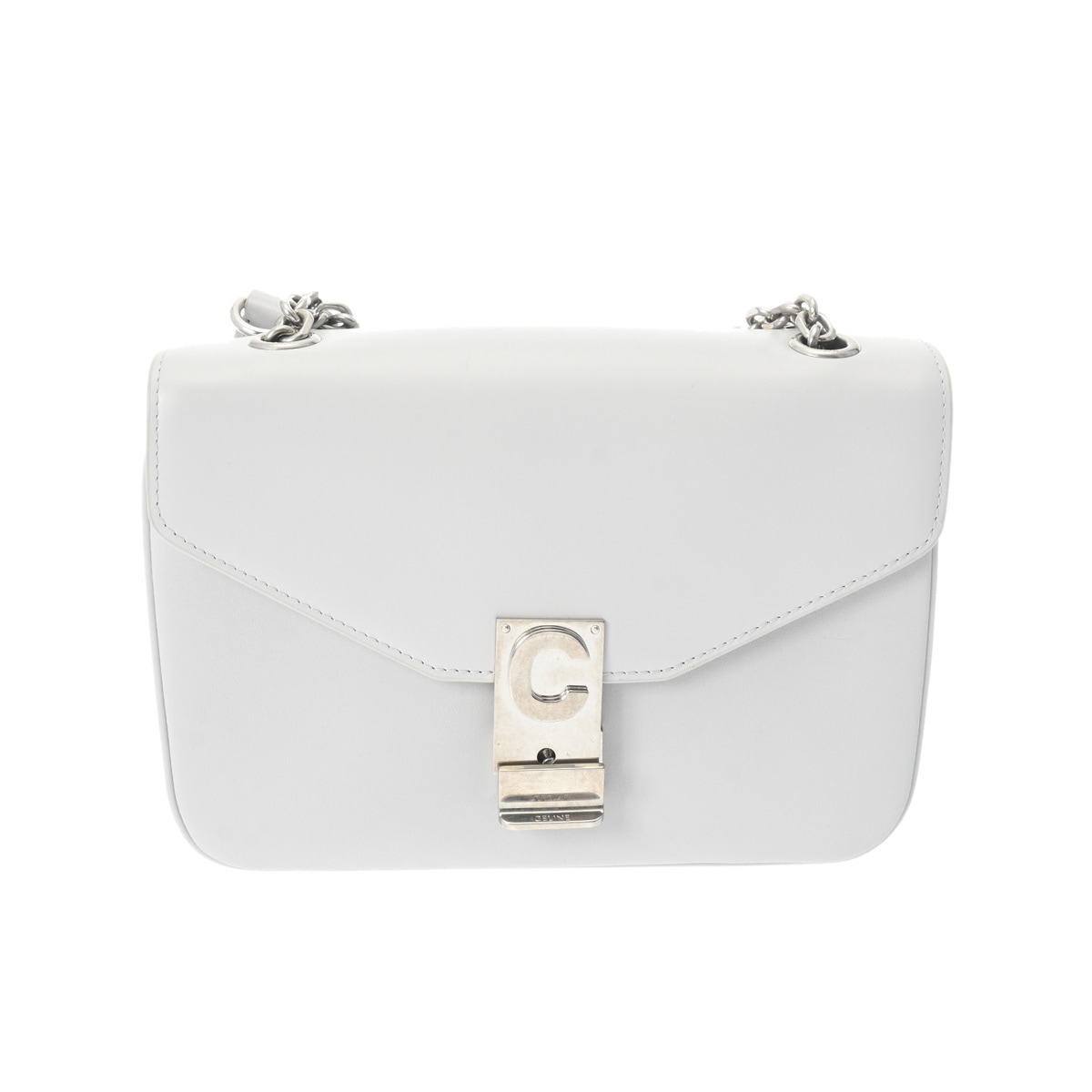 Cミディアム チェーンショルダー グレー 187253BFB レディース レザー ショルダーバッグ ABランク 中古 銀蔵 66,551円